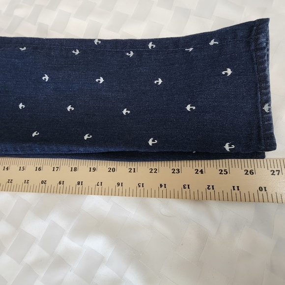 Talbots Dark Wash Embroidered Umbrella Women's Jeans Size 6p / 28 - Picture 6 of 8